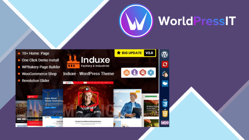 Induxe - Industry and Manufacturing WordPress Theme