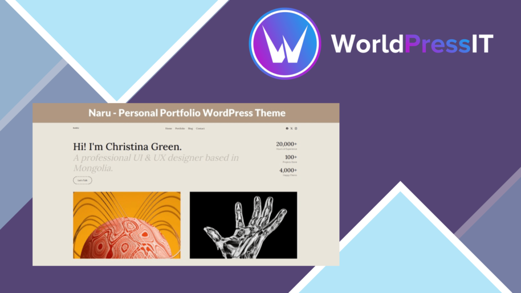 Naru – Personal Portfolio WordPress Theme