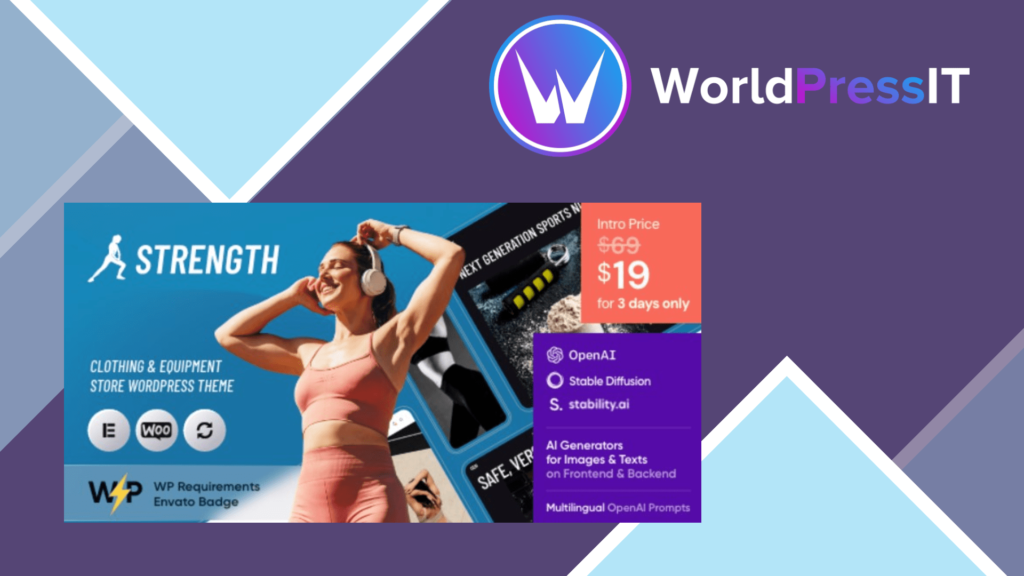 Strength - Sports Store and Equipment Shop WordPress Theme