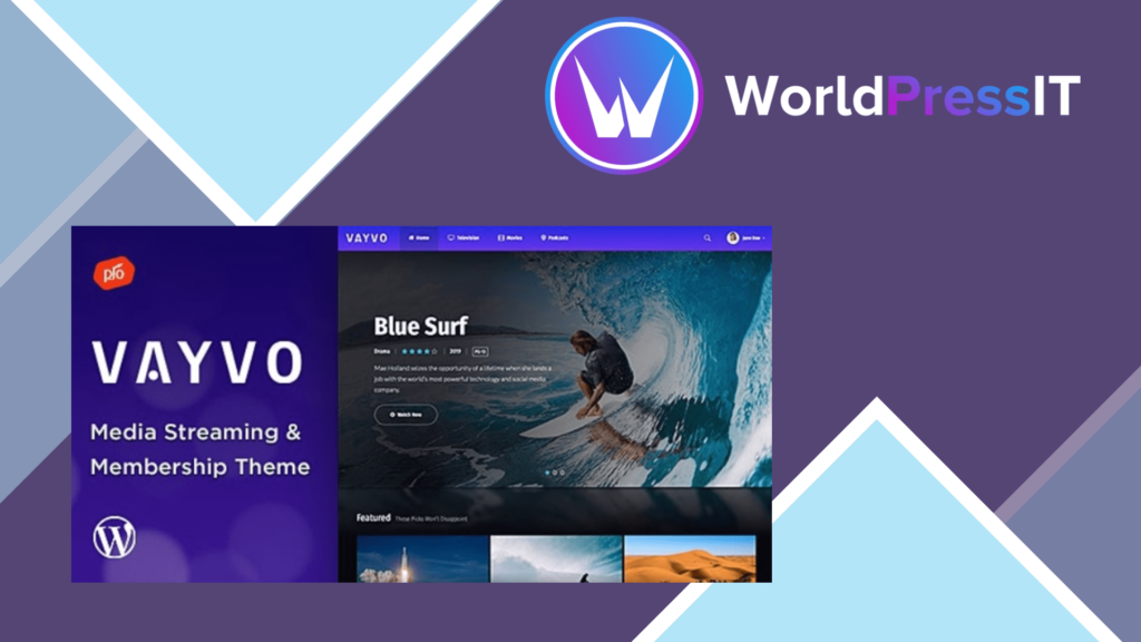 Vayvo - Media Streaming and Membership WordPress Theme