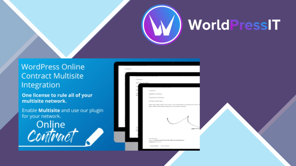 WP Online Contract Multisite Integration