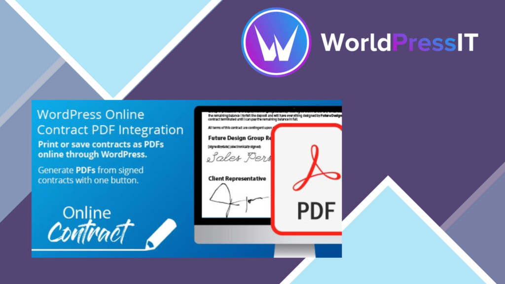 WP Online Contract PDF Print Integration