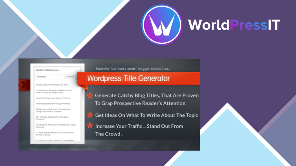 Wordpress Title Generator Plugin