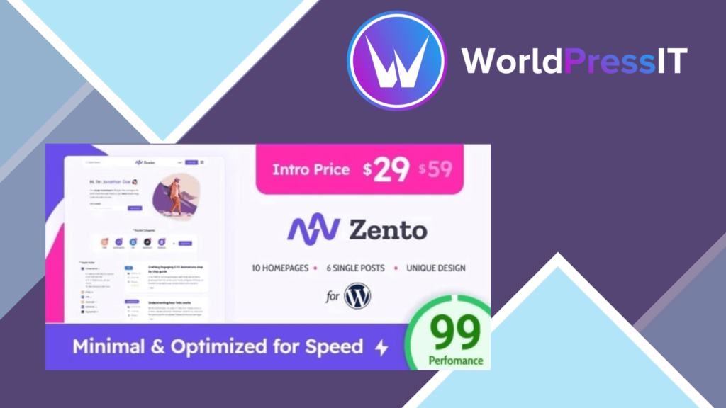 Zento - Modern and Lightweight Blog for WordPress