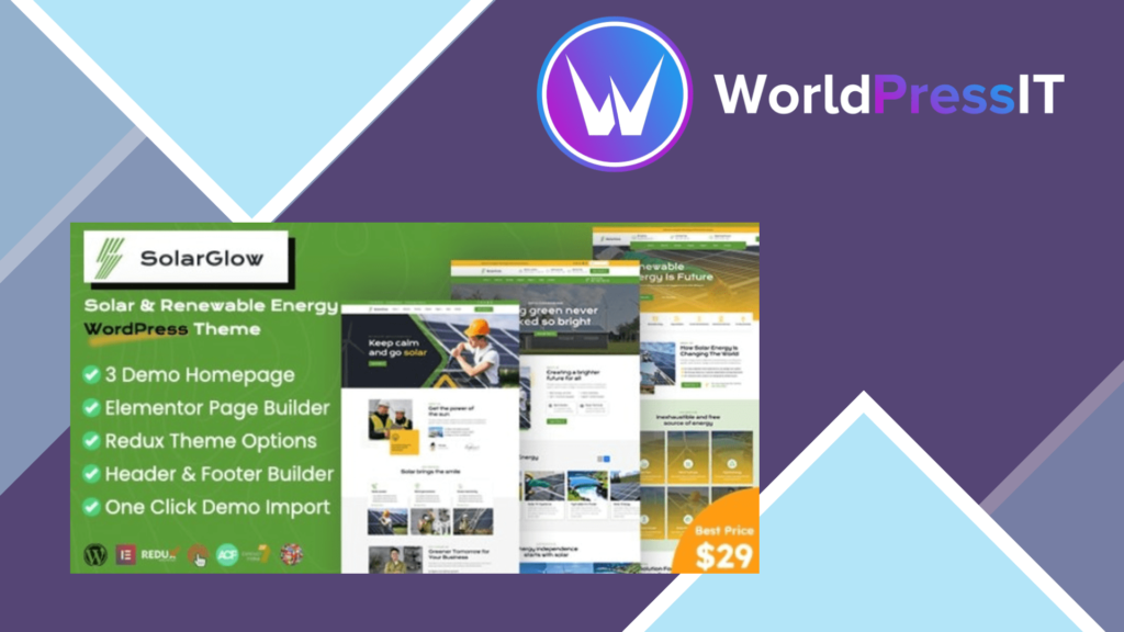 Solarglow - Solar and Renewable Energy WordPress Theme