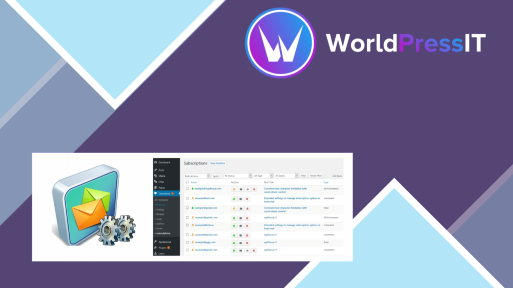 wpDiscuz – Subscription Manager