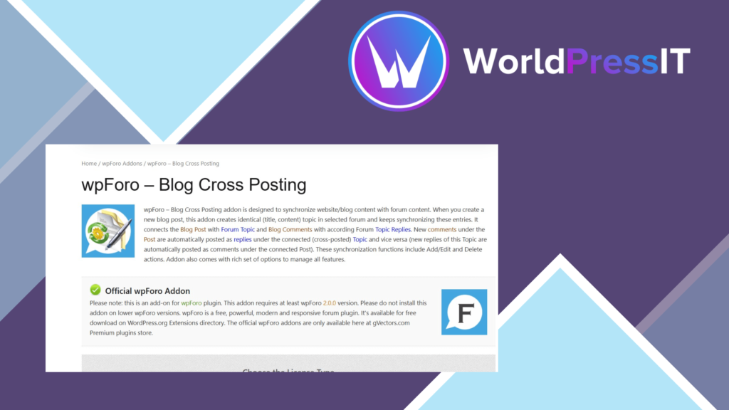 wpForo – Blog Cross Posting