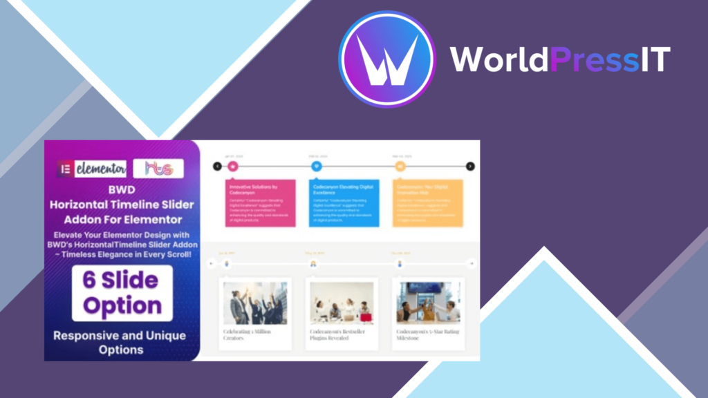BWD Horizontal Timeline Slider Addon For Elementor