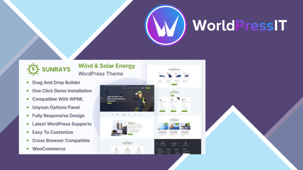 Sunrays – Solar Power and Green Energy WordPress theme