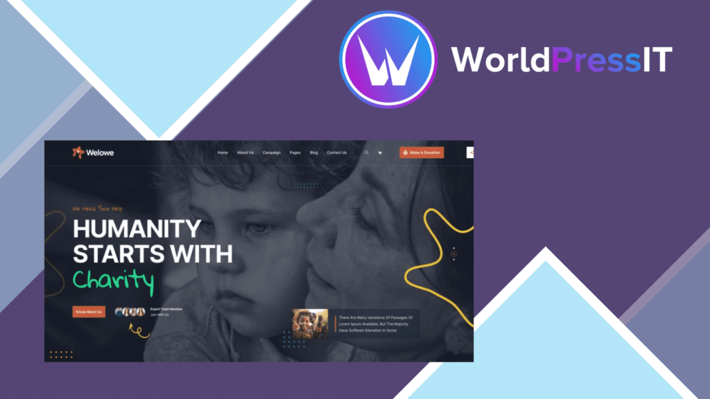 Welowe – Nonprofit Charity WordPress Theme