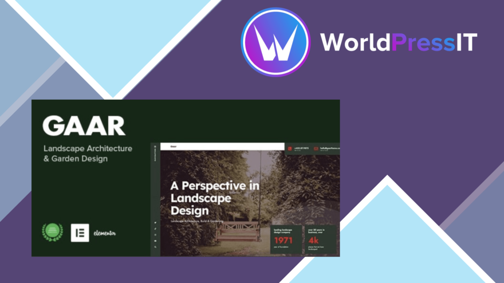 Gaar - Landscape Architecture and Garden Design WP Theme