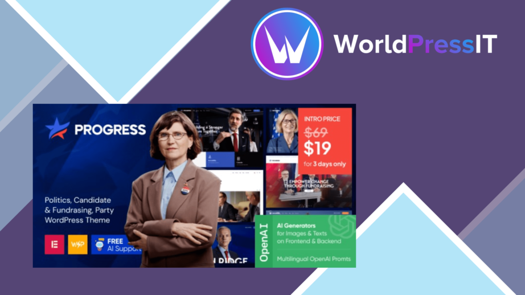 Progress - Politics, Candidate and Fundraising WordPress Theme