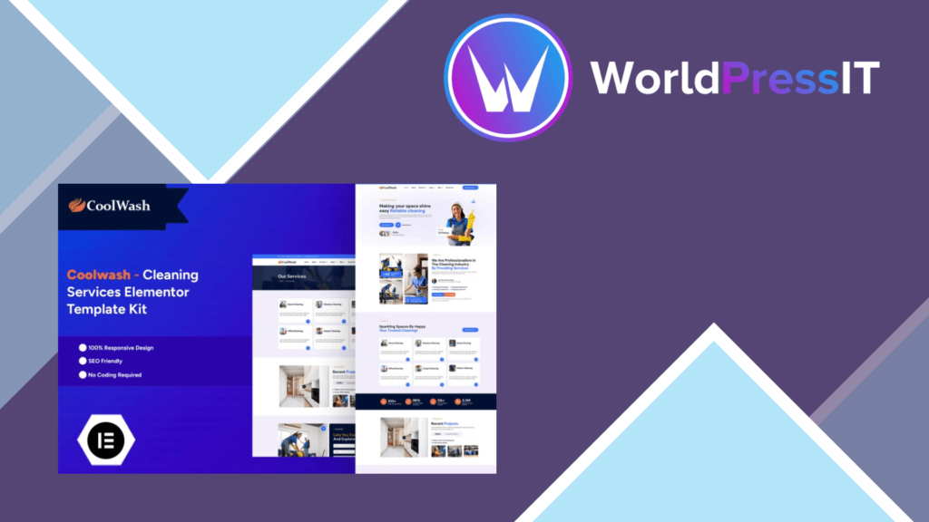 Coolwash – Cleaning Services Elementor Pro Template Kit