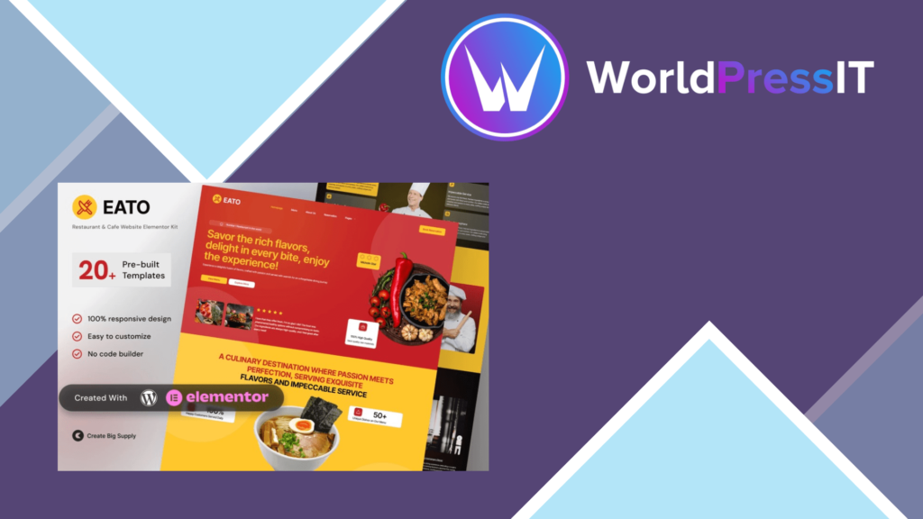 Eato – Restaurant and Cafe Elementor Template Kit
