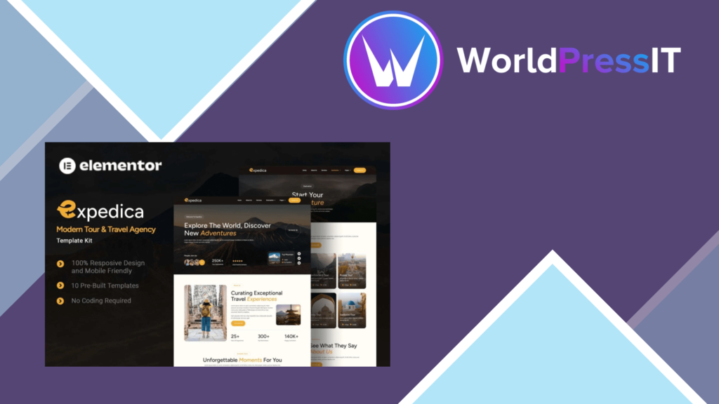 Expedica – Modern Tour and Travel Agency Elementor Template Kit