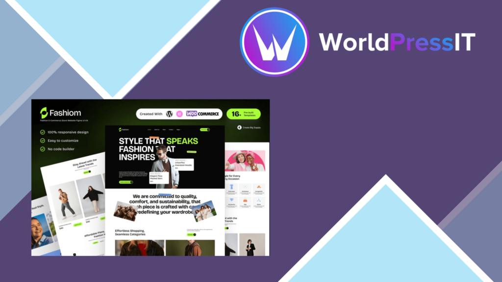 Fashiom – Fashion E-Commerce Store Elementor Template Kit