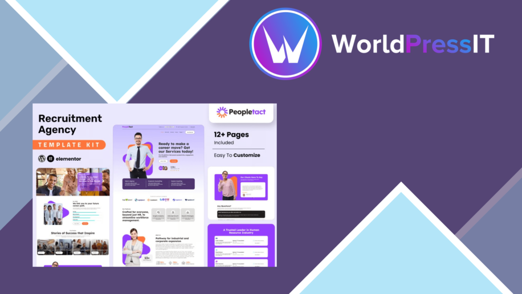 Peopletact – Recruitment Agency Elementor Template Kit