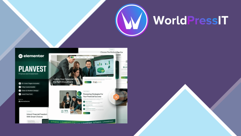 Plantvest – Finance and Invesment Elementor Template Kit