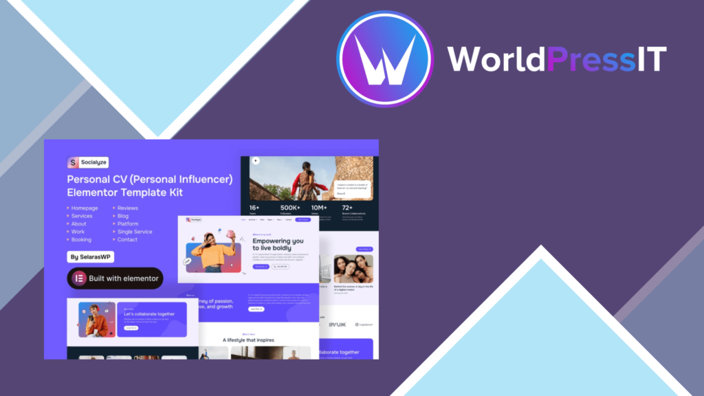 Socialyze – Personal CV Elementor Pro Template Kit