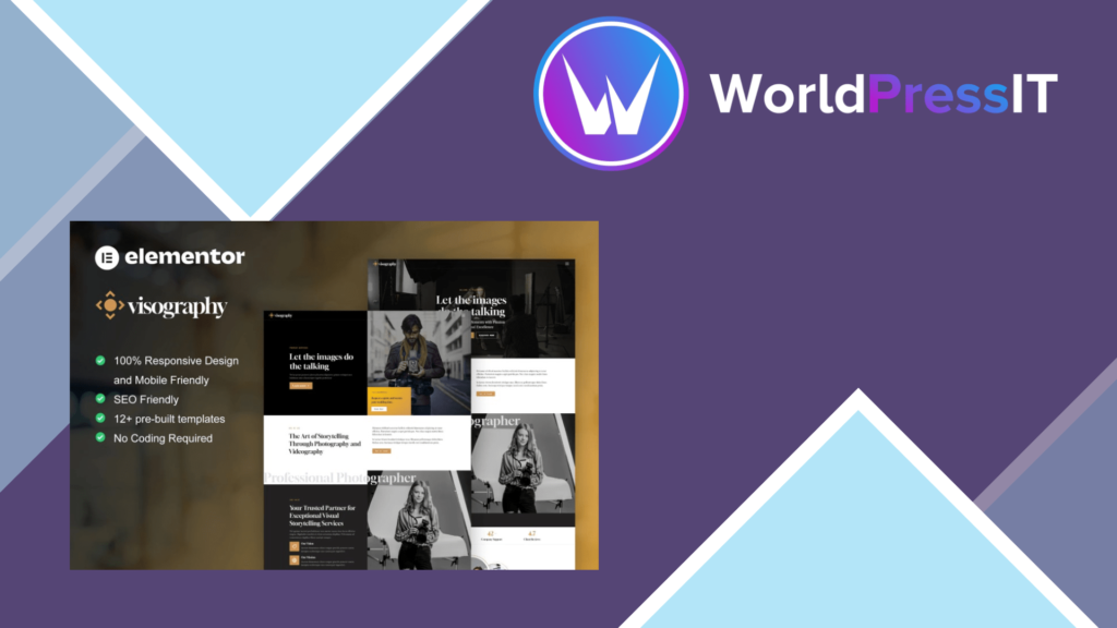 Visography – Photography and Portfolio Elementor Template Kit