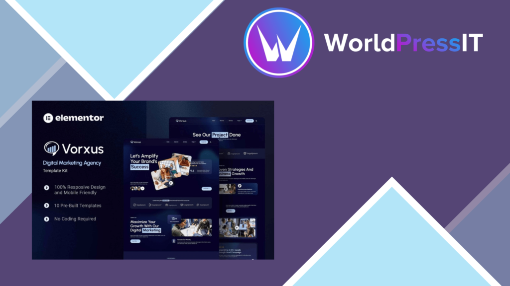 Vorxus – Digital Marketing Agency Elementor Template Kit