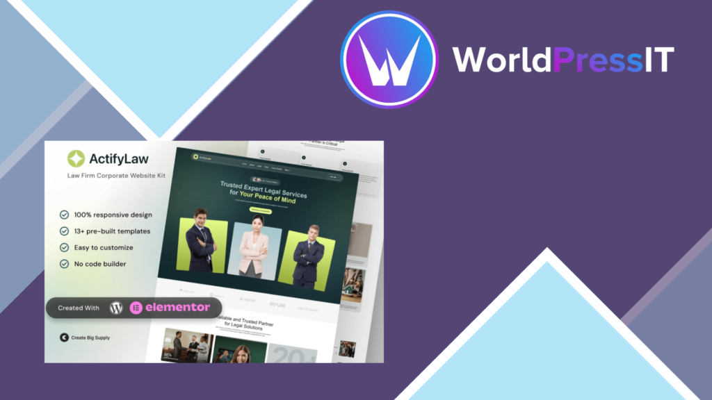 ActifyLaw – Law Firm Corporate Elementor Template Kit