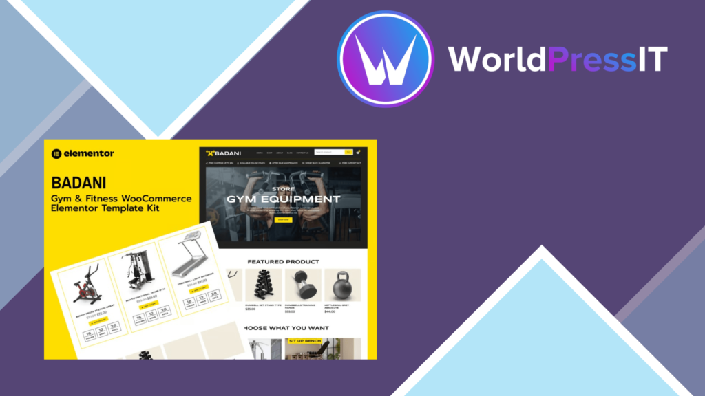 Badani – Gym Fitness Equipment Shop and Store WooCommerce Elementor Pro Template Kit