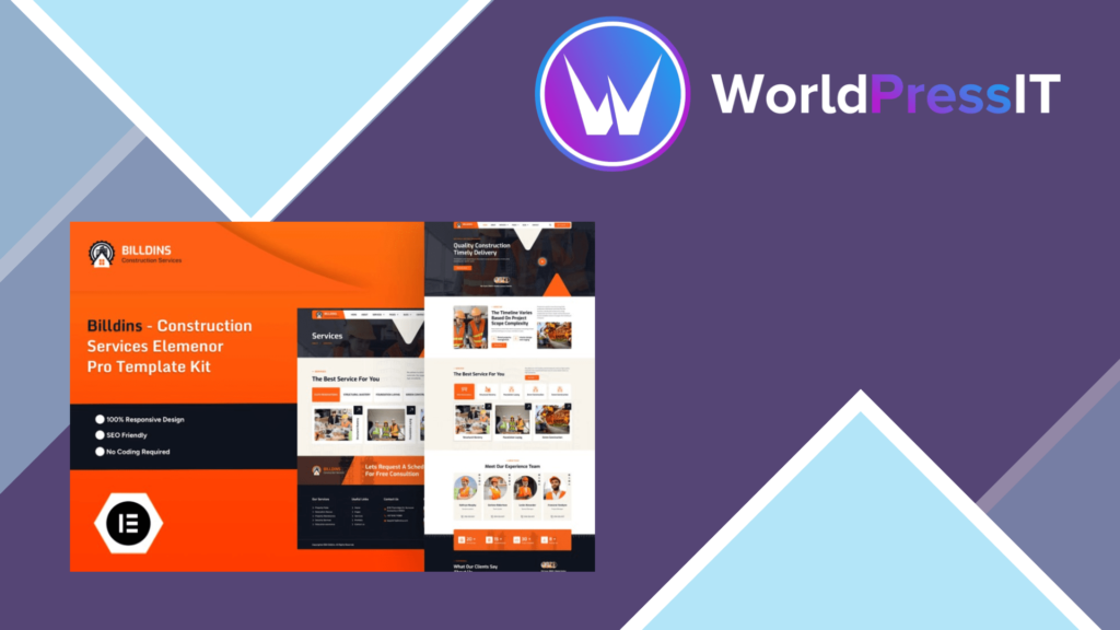 Billdins – Construction Services Elemenor Pro Template Kit