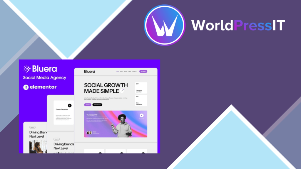 Bluera – Social Media Agency Elementor Template Kit