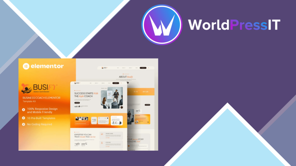 Busify – Business Coach Elementor Template Kit