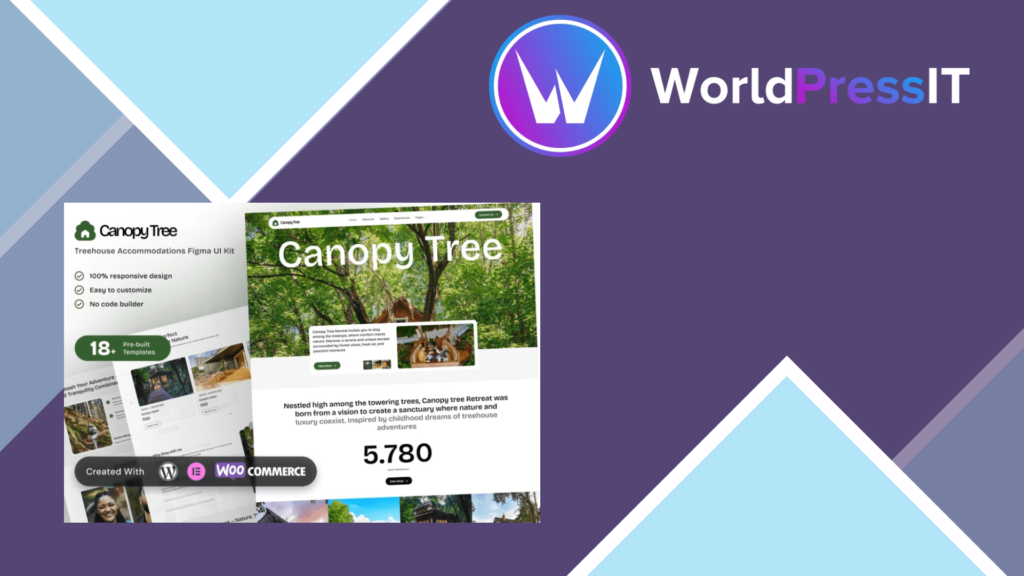 CanopyTree – Elementor Template Kit Treehouse Accommodations