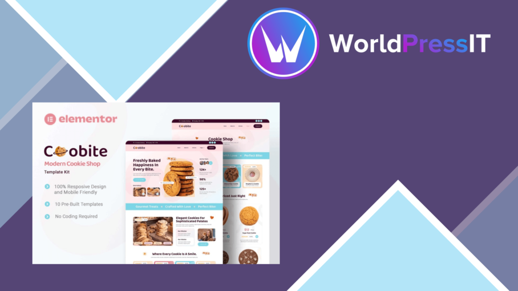 Coobite – Modern Cookie Shop Elementor Template Kit