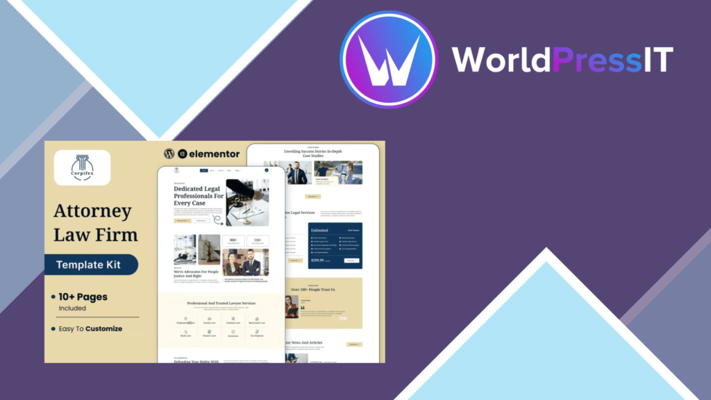 Corpifex – Lawyer Attorney and Law Firm Elementor Template Kit