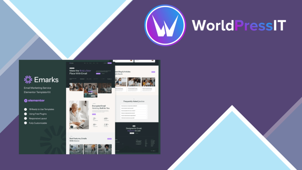 Emarks – Email Marketing Service Elementor Template Kit