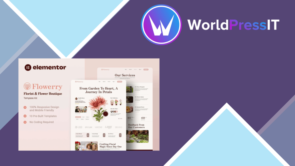 Flowerry – Florist and Flower Boutique Elementor Template Kit