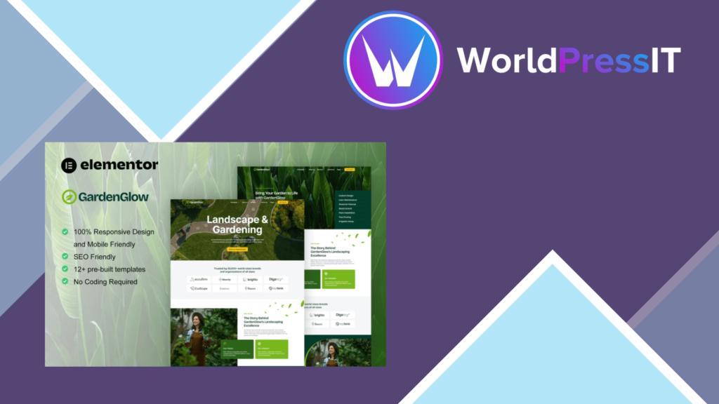 GardenGlow – Gardening and Landscape Elementor Pro Template Kit