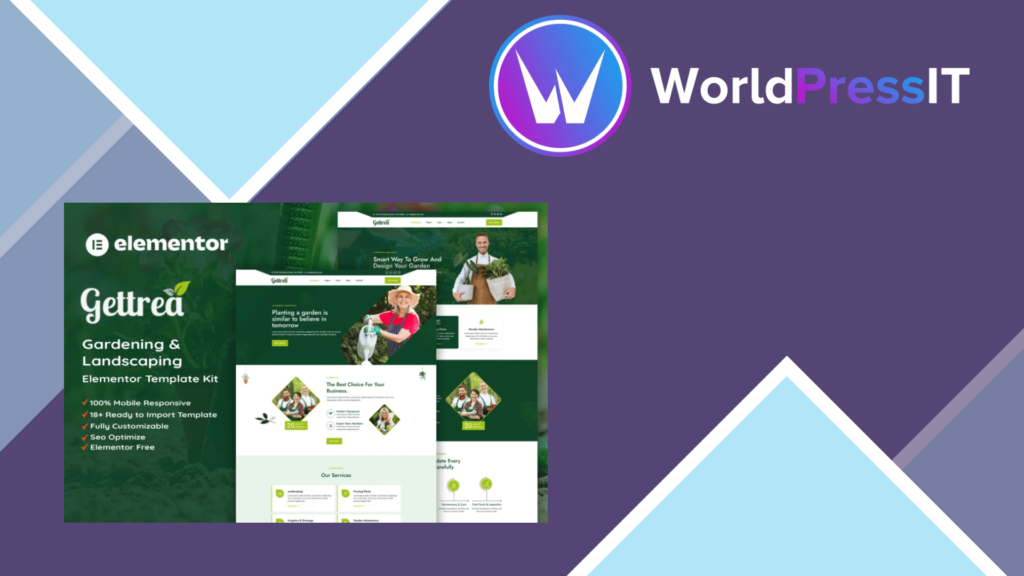 Gettrea – Gardening and Landscaping Elementor Template Kit