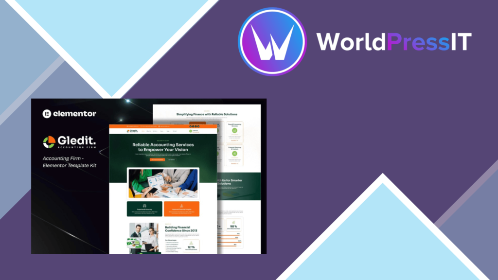 Gledit – Accounting Firm Elementor Template Kit