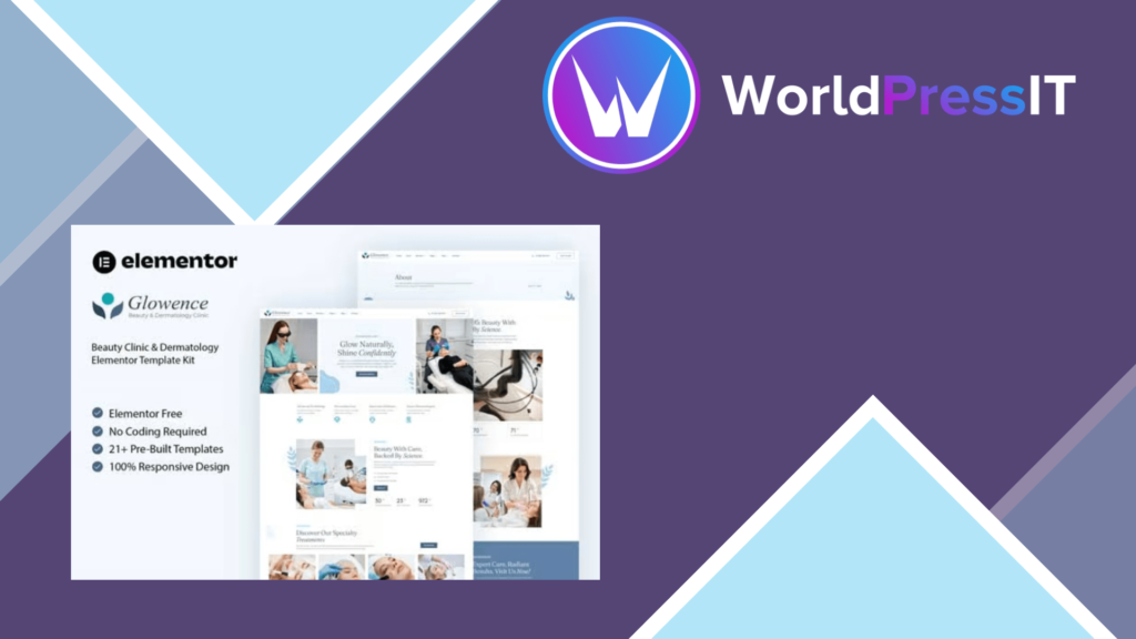 Glowence – Beauty Clinic and Dermatology Elementor Template Kit