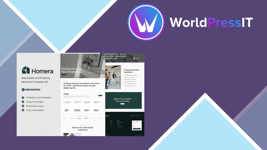 Homera – Real Estate and Property Elementor Template Kit