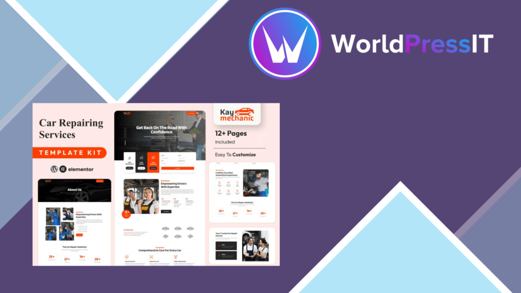 Kaymechanic – Car Repair and Auto Service Elementor Template Kit