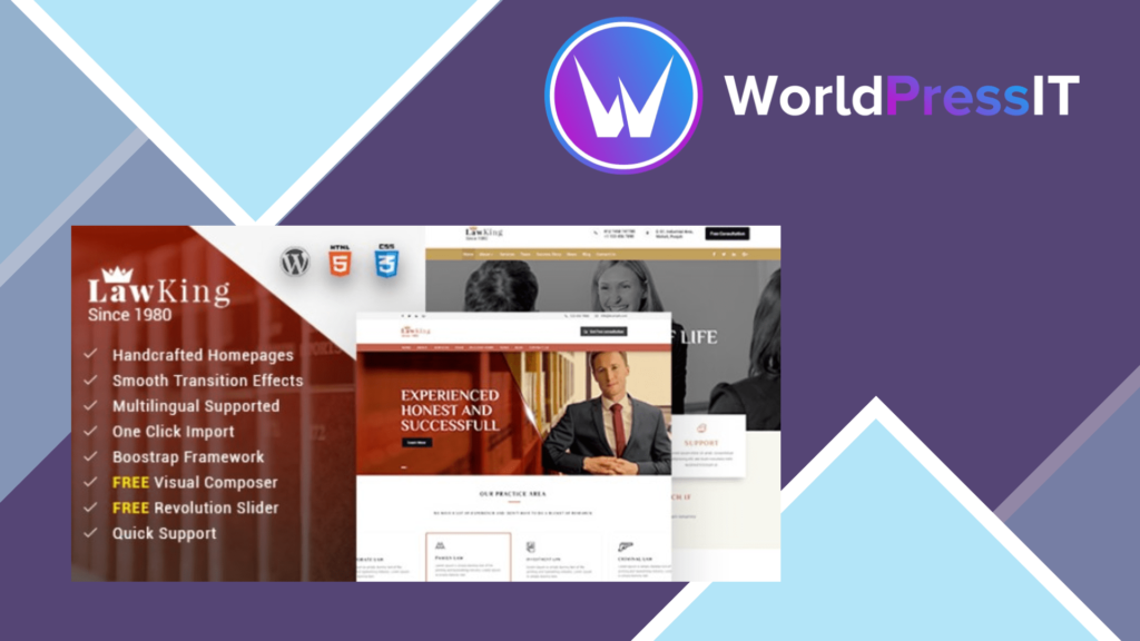 Lawking - Lawyer and Attorney Responsive WordPress Theme