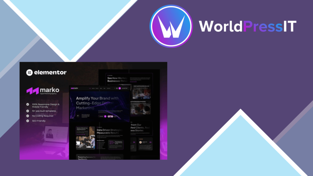 Marko – Digital Marketing Agency Elementor Template Kit