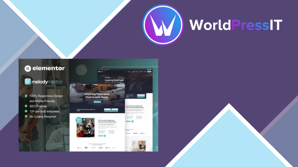 MelodyMentor – Music School and Courses Elementor Template Kit