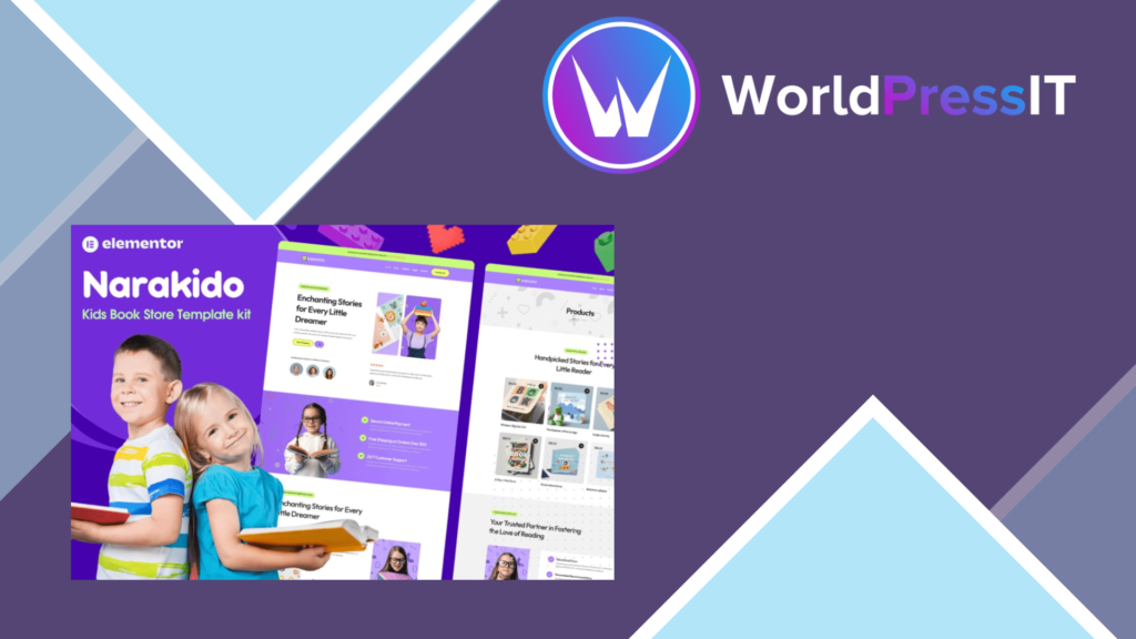 Narakido – Kids Bookstore Elementor Template Kit