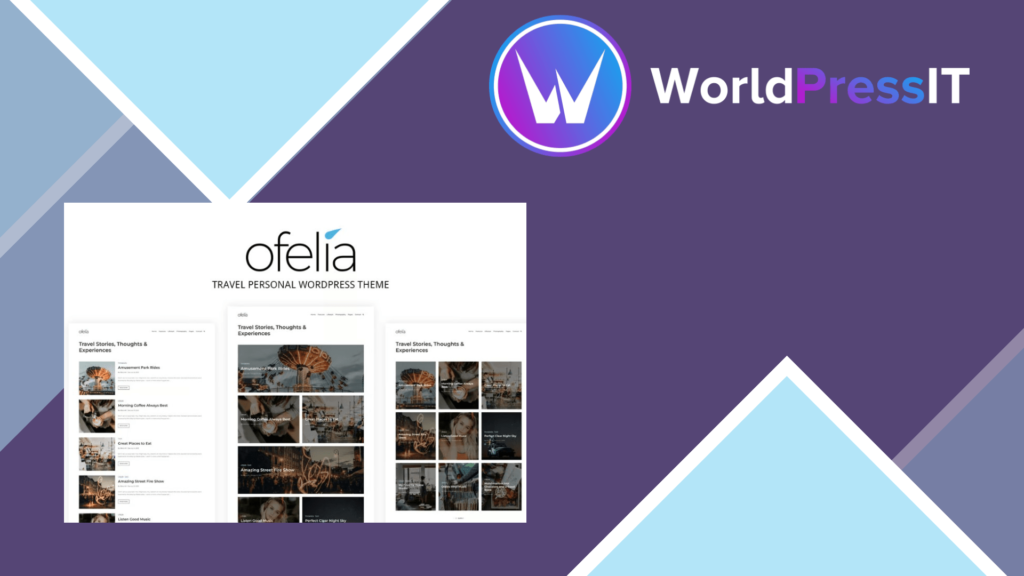 Ofelia – Travel Personal WordPress Blog Theme