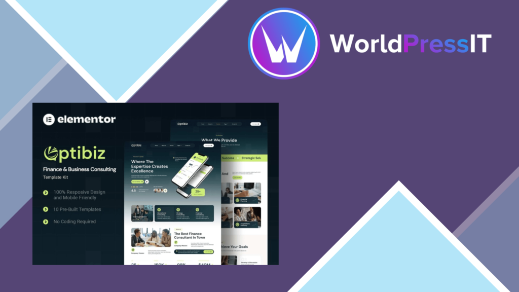 Optibiz – Finance and Business Consulting Elementor Template Kit