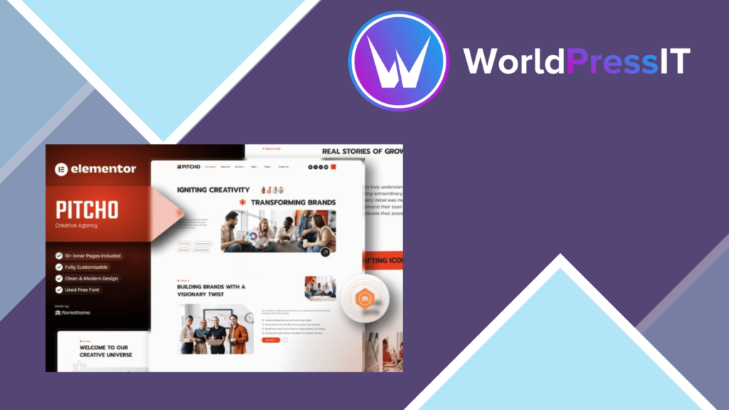 Pitcho – Creative Agency Elementor Template Kit