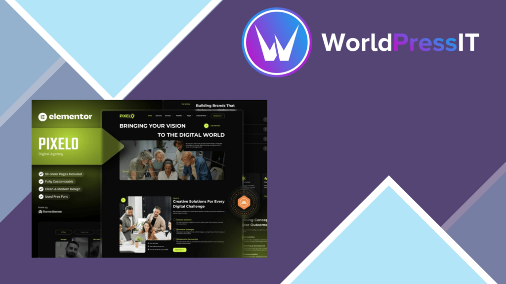Pixelo – Digital Agency Elementor Template Kit
