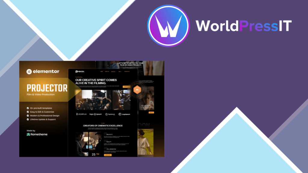Projector – Film and Video Production Elementor Template Kit